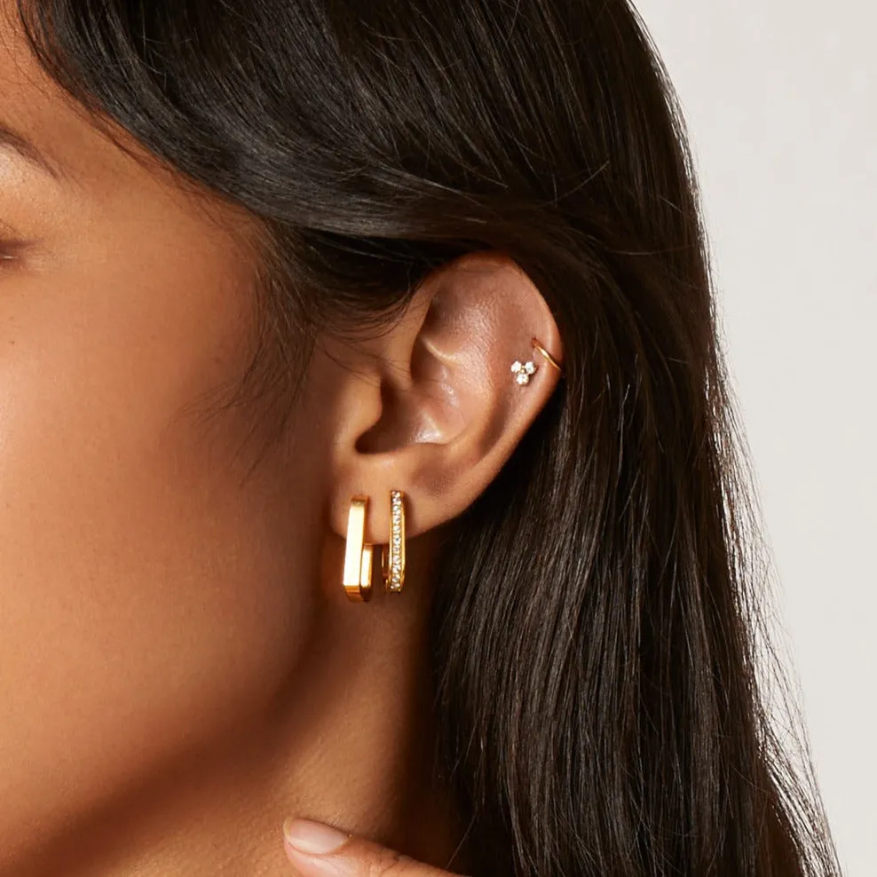 Single Astrid Flat Back Stud Earring