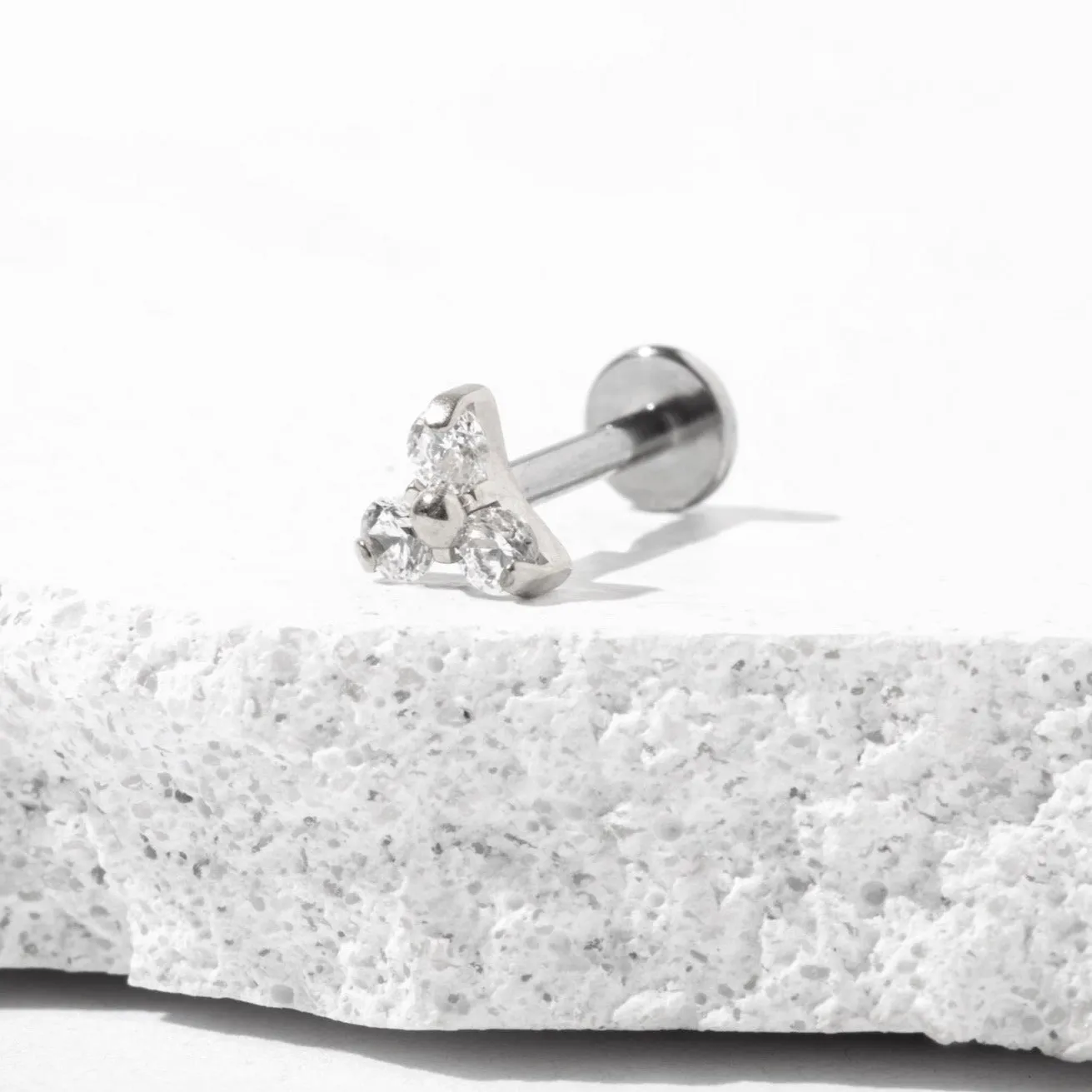Single Astrid Flat Back Stud Earring