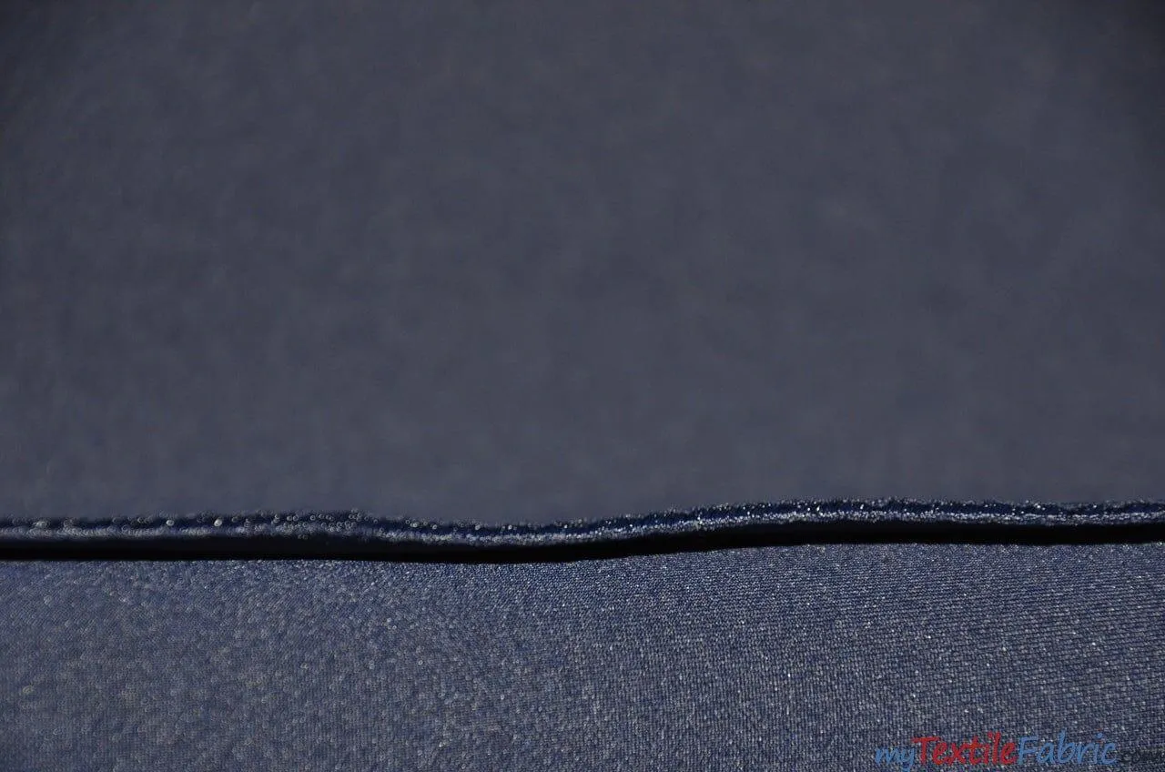 Solid Neoprene Fabric | Knit Super Techno Fabric | 60" Wide | 2mm Thickness |  White Navy Black |