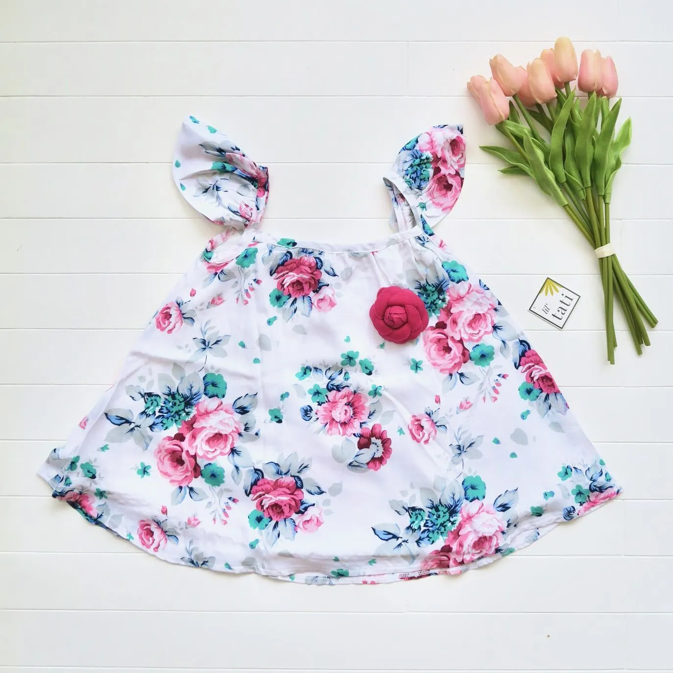 Sunflower Dress in Posh Flowers Print