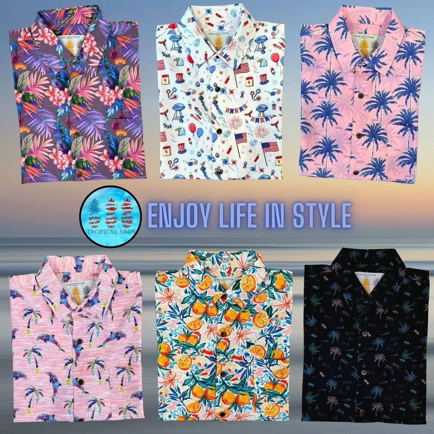 Super Stretch - Florida Oranges Hawaiian Shirt
