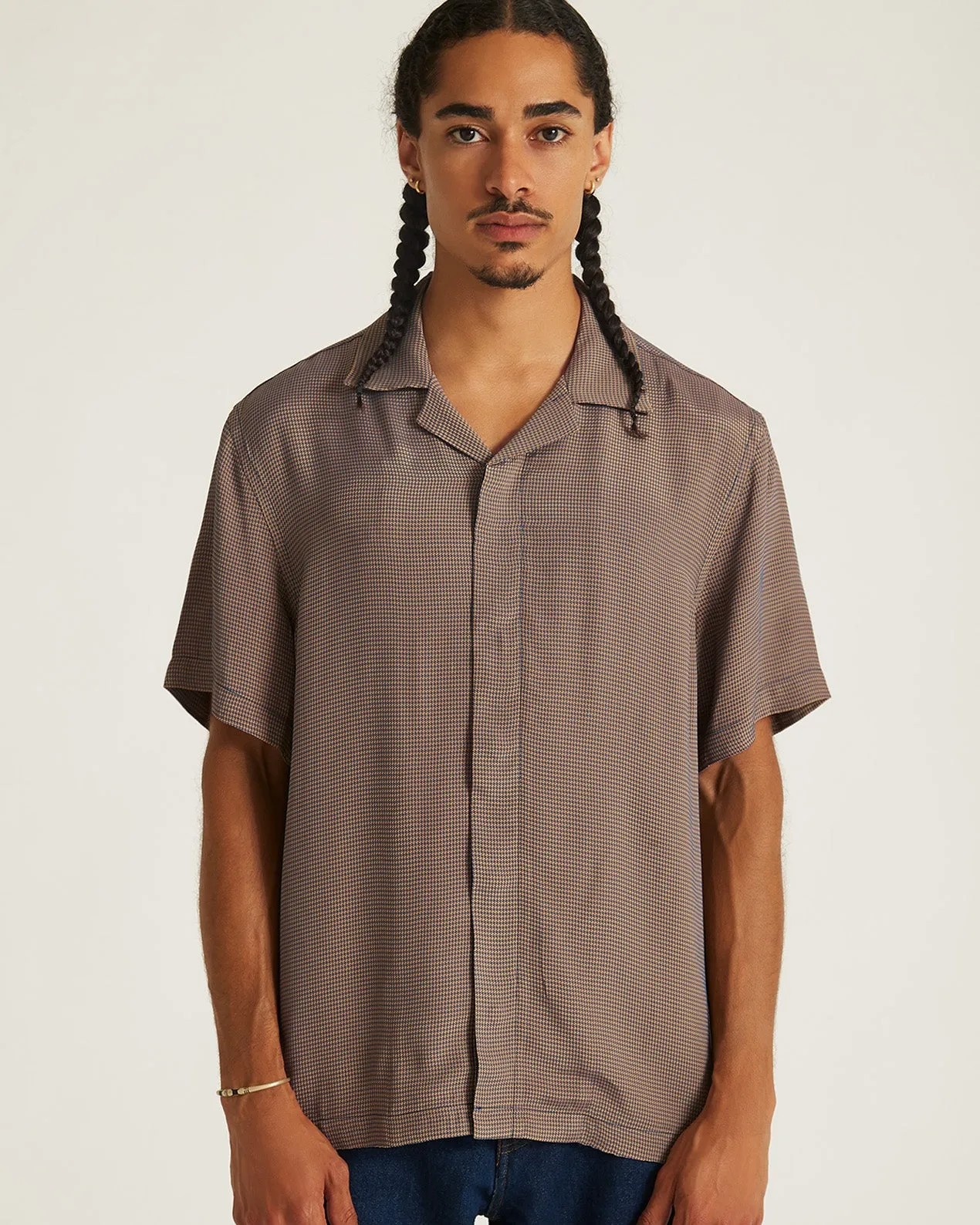 York Mini Houndstooth Short Sleeve Shirt